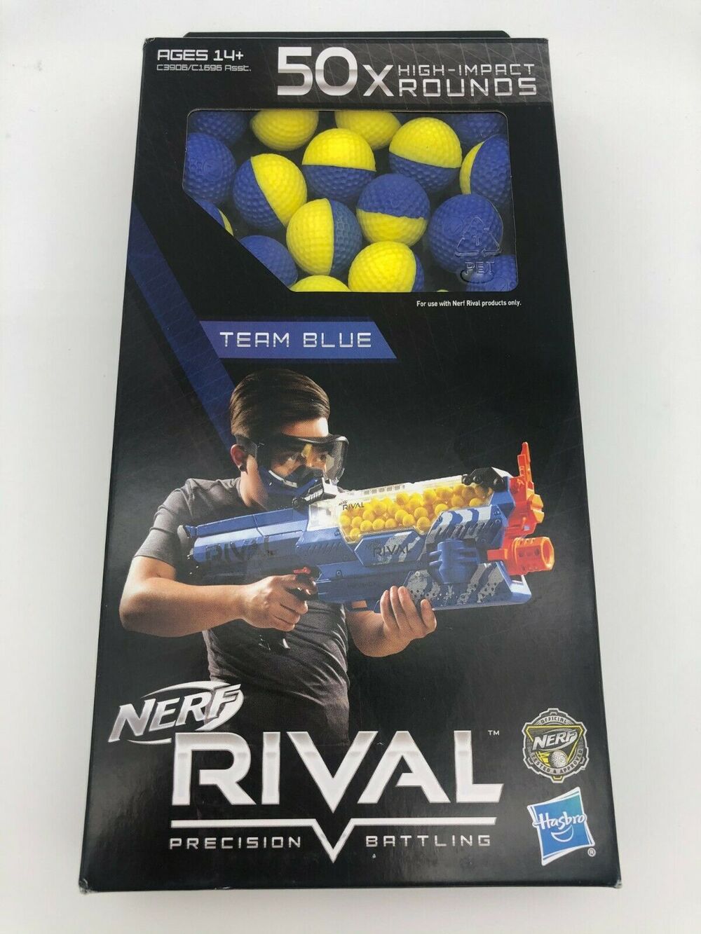 Nerf Rival 50 High Impact Rounds Team Blue New